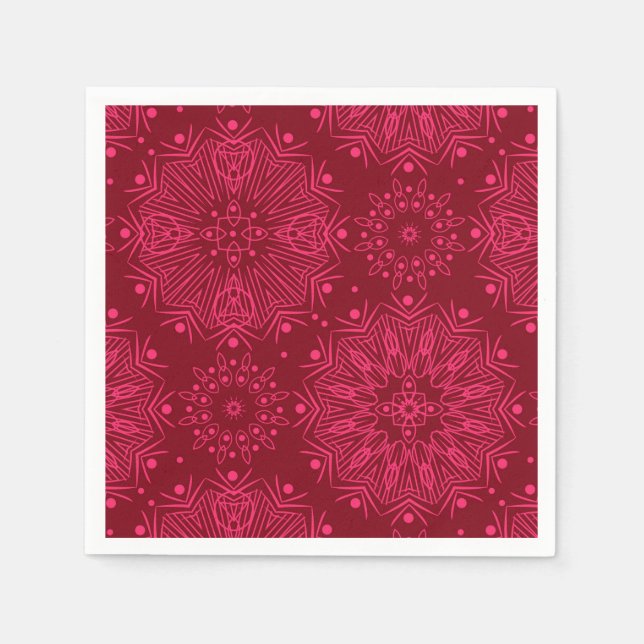 Serviette En Papier Red solive pattern (Devant)