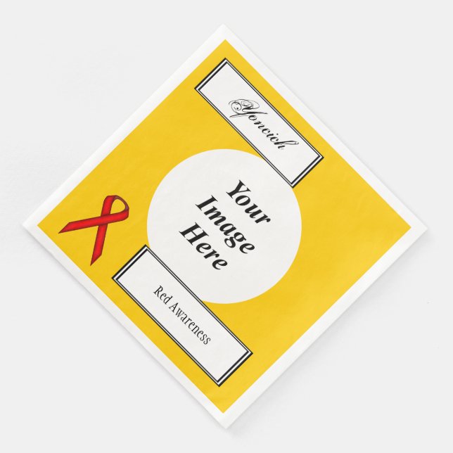 Serviette En Papier Red Standard Ribbon Modèle par Kenneth Yoncich (Coin)