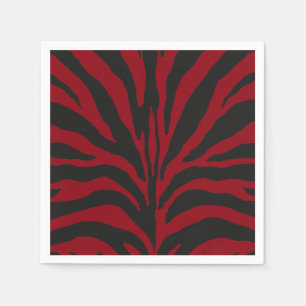 Serviette En Papier Red Zebra