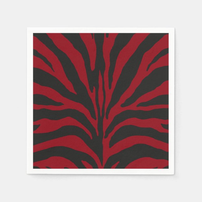 Serviette En Papier Red Zebra (Devant)