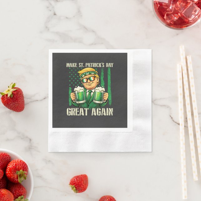 Serviette En Papier Refaire la Saint-Patrick (En situation)