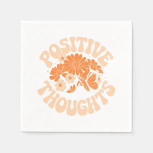 Serviette En Papier Réflexions positives - Fleurs et papillons