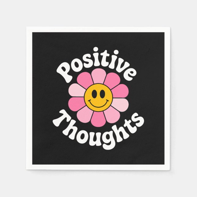 Serviette En Papier Réflexions positives - Floral inspirant (Devant)