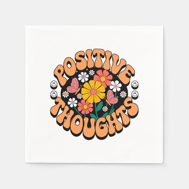 Serviette En Papier Réflexions positives - Floral inspirant (2) (Devant)