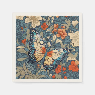 Serviette En Papier Regal Butterfly Amidst William Morris Floral