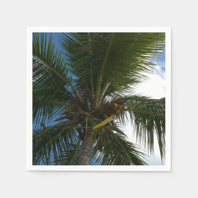 Serviette En Papier Regard sur le palmier à coco Nature tropicale (Devant)