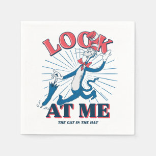 Serviette En Papier Regarde-Moi Chat Dans Le Casquette