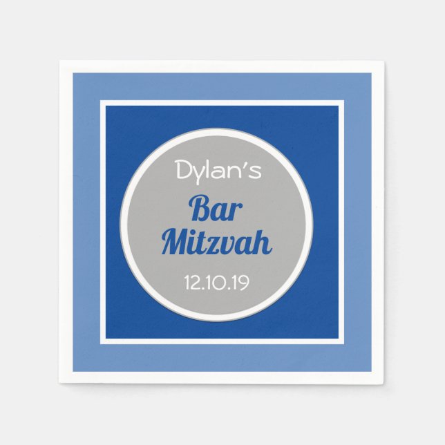 Serviette En Papier Regarde ! Serviettes de bar Mitzvah personnalisées (Devant)