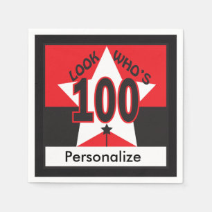 Serviette En Papier Regardez qui est 100 années anniversaire de   du