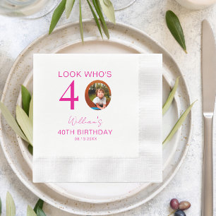 Serviette En Papier Regardez qui est 10e 20e 30e 40e 50e 60e anniversa