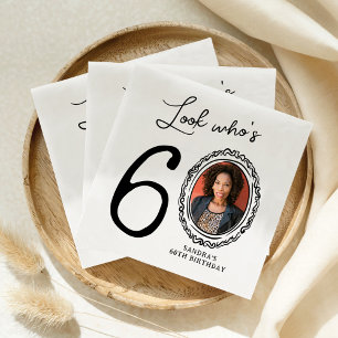 Serviette En Papier Regardez qui est soixante photo 60e anniversaire
