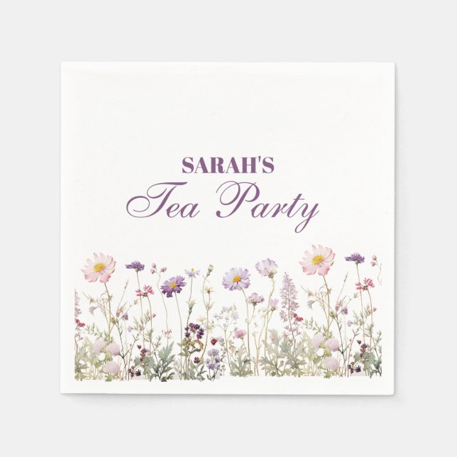 Serviette En Papier Regency Garden Fête d'anniversaire (Devant)