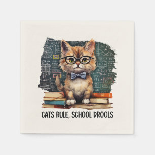 Serviette En Papier Règle des chats, Drools scolaires