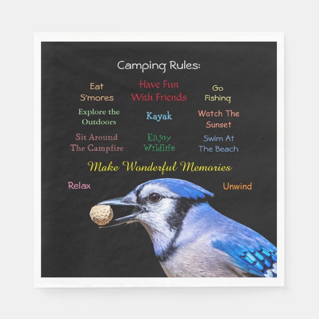 Serviette En Papier Règles de camping (Devant)