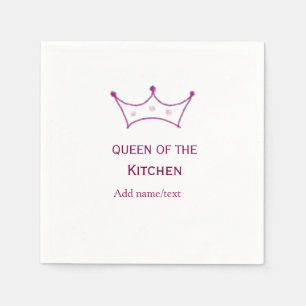 Serviette En Papier reine de cuisine couronne mauve cuisiner nom de ch