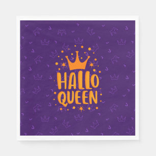 Serviette En Papier Reine d'Halloween, reine d'Halloween rétro, art d'