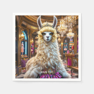 Serviette En Papier Reine Lama Dramatique Fantastique Mignonne
