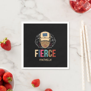 Serviette En Papier Reine noire   Fierce   Femme noire