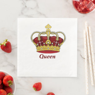 Serviette En Papier Reine rouge