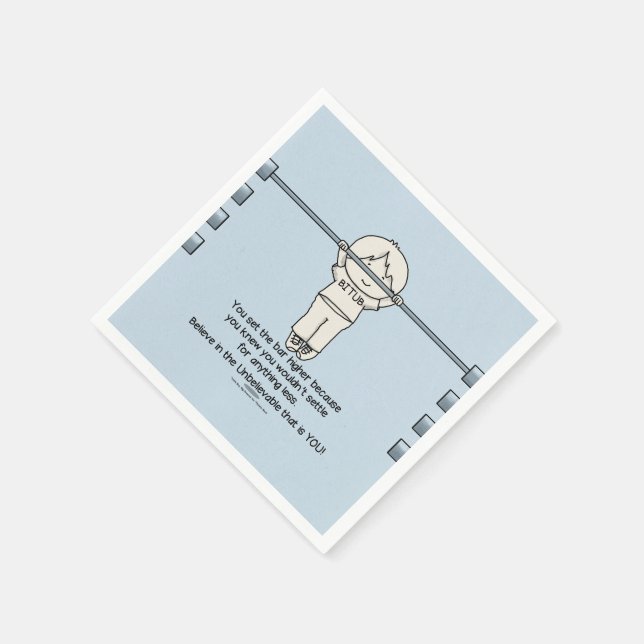 Serviette En Papier Relevez la Barre (Coin)