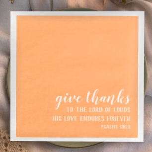 Serviette En Papier Remercie Bible Écriture Christian Thanksgiving