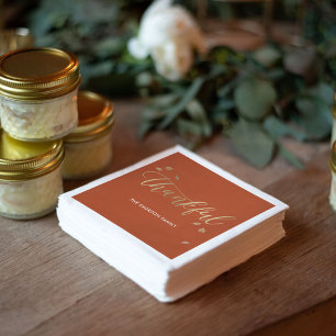 Serviette En Papier Remerciements automne Thanksgiving Party Papier Na