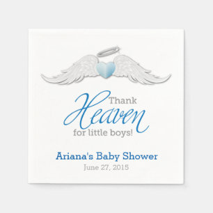 Serviette En Papier Remerciez le ciel des serviettes de baby shower de
