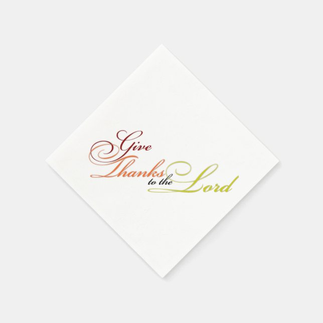 Serviette En Papier Remerciez le Seigneur (Coin)