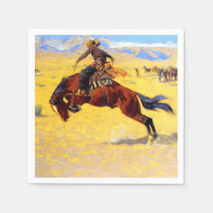 Serviette En Papier Remington Old West Horse et Cowboy