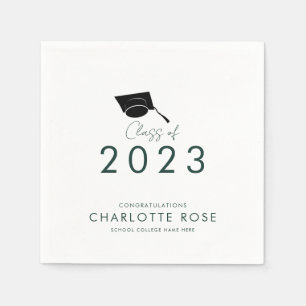 Serviette En Papier Remise des diplômes élégante 2026 Fête de fin d'ét