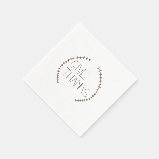 Serviette En Papier Remise simple Merci Napkin (Coin)