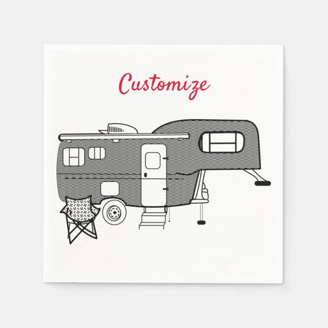 Serviette En Papier Remorque classique Caravan Thunder_Cove (Devant)
