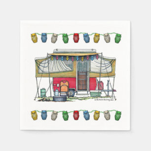 Serviette En Papier Remorque de voyage pour Camper Popup Vintage Cute 