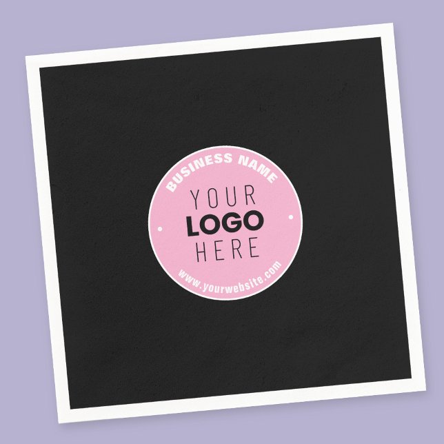 Serviette En Papier Remplacement de logo facile & Texte modifiable | R (Créateur téléchargé)