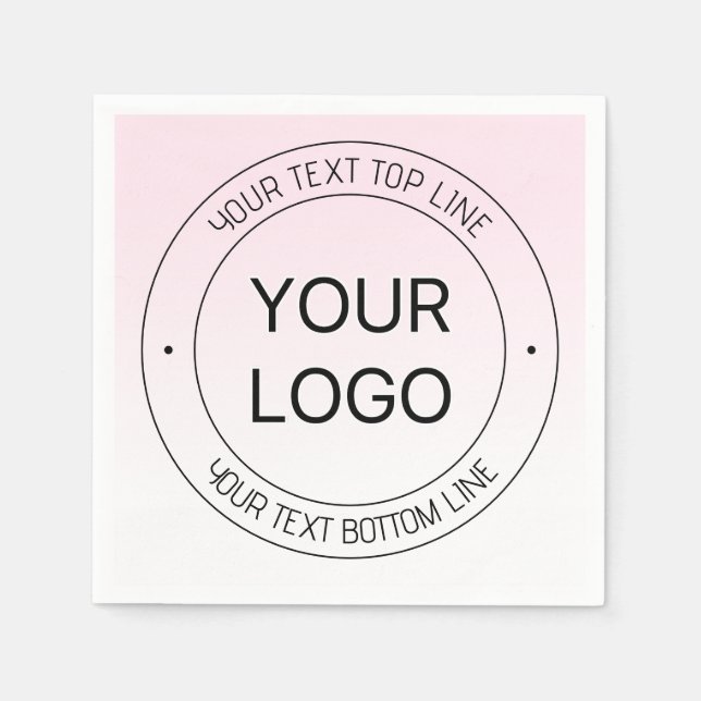 Serviette En Papier Remplacement de logo facile & Texte modifiable Ros (Devant)