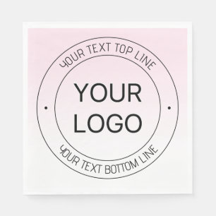 Serviette En Papier Remplacement de logo facile & Texte modifiable Ros