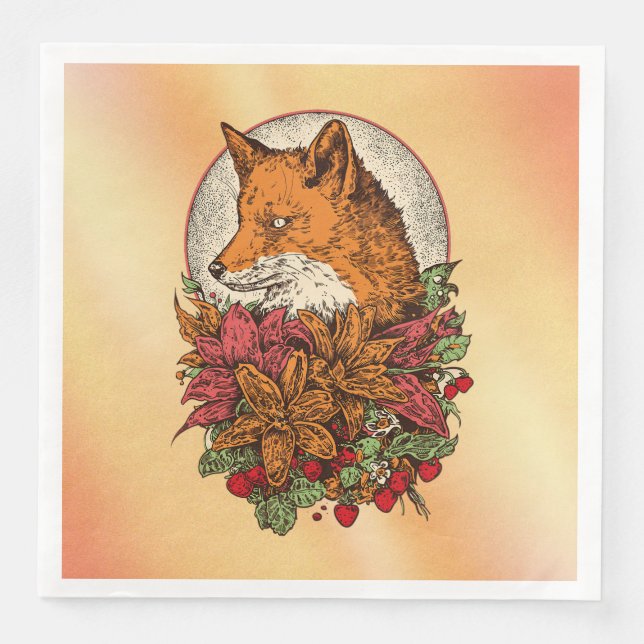 Serviette En Papier Renard (Devant)
