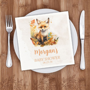Serviette En Papier Renard de la forêt Baby Shower mignon