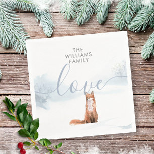 Serviette En Papier Renard hivernal