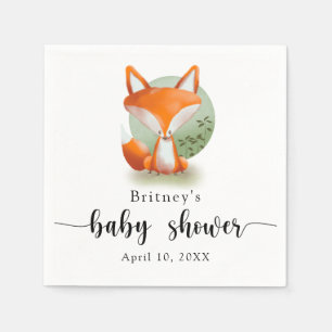 Serviette En Papier Renardeau - Baby shower