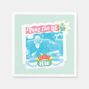 Serviette En Papier Rencontrez-moi à Central Perk Neon Graphic