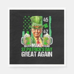 Serviette En Papier Rendre la Saint Patrick grande à nouveau Shamrock