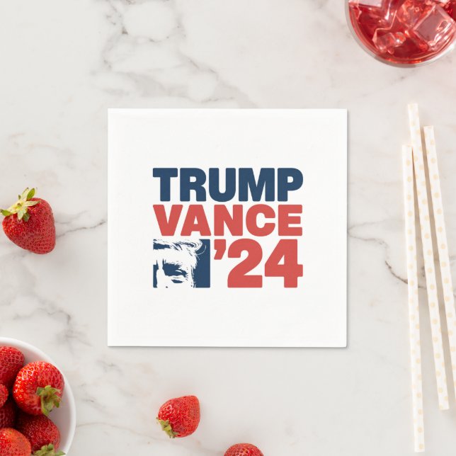 Serviette En Papier Rendre l'Amérique en sécurité Trump Vance 2024 MAG (En situation)
