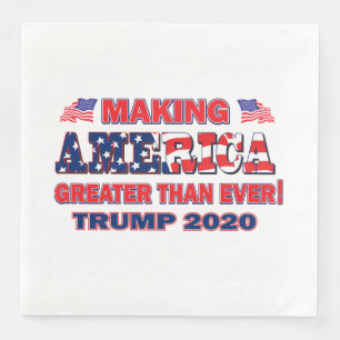 Serviette En Papier Rendre l'Amérique plus grande que jamais Trump 202