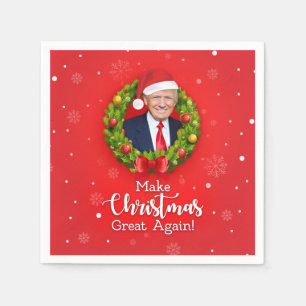 Serviette En Papier Rendre Noël à la grandeur Trump MAGA cadeau amusan