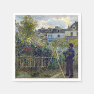 Serviette En Papier Renoir - Claude Monet peignant dans son jardin