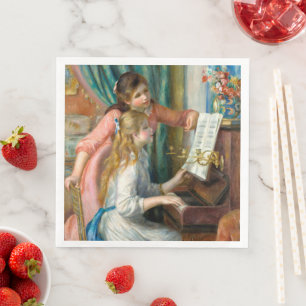 Serviette En Papier Renoir Girls at the Piano Impressionism Painting
