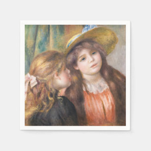 Serviette En Papier Renoir - Portrait de deux petites filles