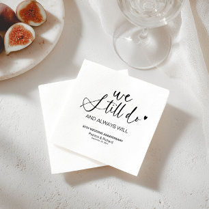 Serviette En Papier Renouvellement de vœux de mariage élégant Nous le