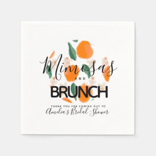 Serviette En Papier Repas de midi Mimosa Dessin à la main  Fête de mar